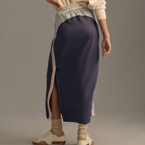 Anthropologie Daily Practice Sporty Colorblock Midi Skirt - Picture 2 of 6